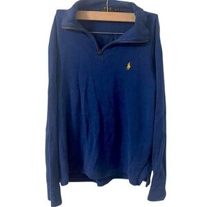 Polo Ralph Lauren Collared 1/4 Zip Blue Pull Over Sweater men Size small